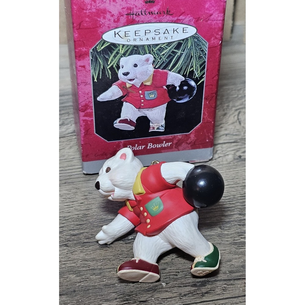 Hallmark Keepsake Ornament Polar Bowler 1998 Vintage